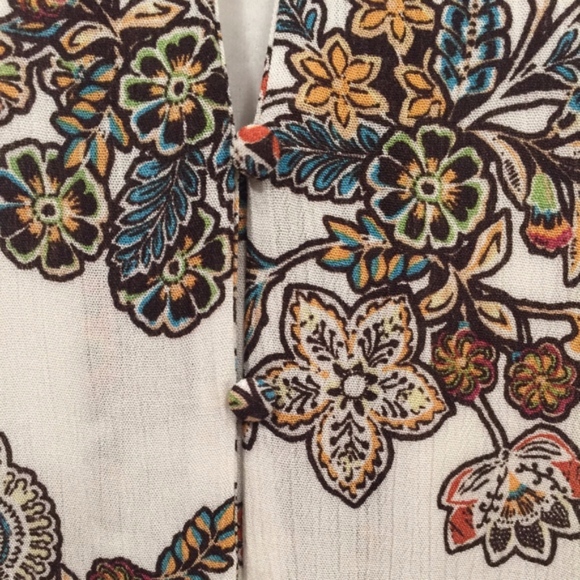 Blu Pepper Floral Long Sleeve Button Down Embroidered Lace Top Small - Picture 5 of 8